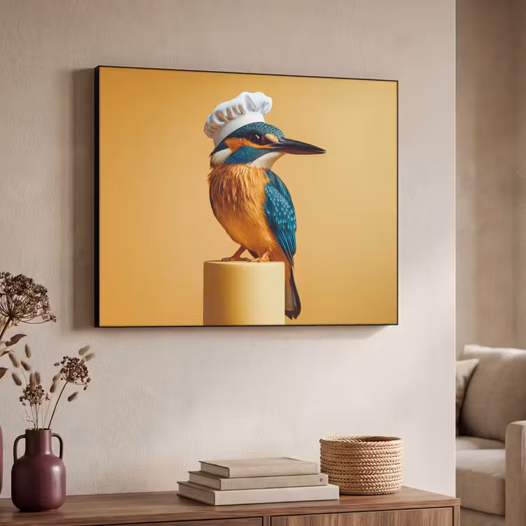 Art Frame - Ijsvogel - Pilaar - Koksmuts - Vogel — 7