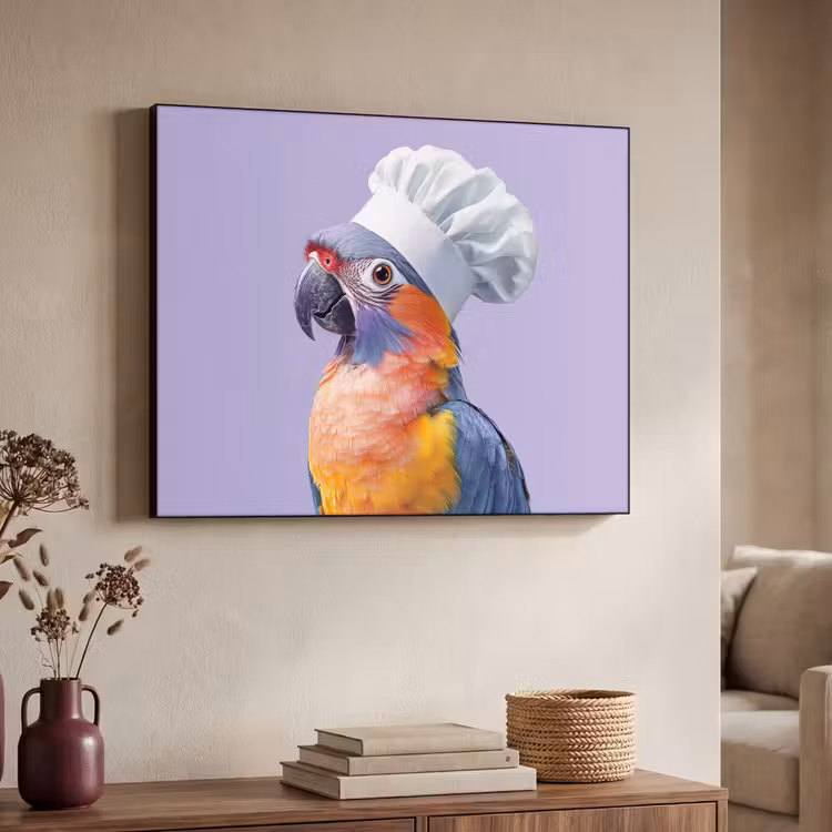 Art Frame - Papegaai - Koksmuts - Paars - Cute — 7
