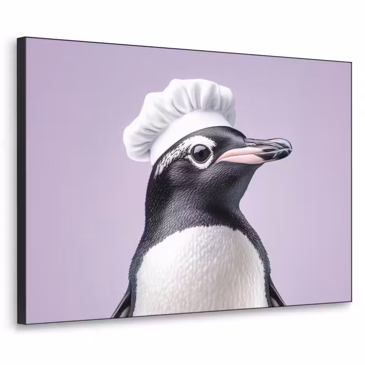 Art Frame - Pinguïn - Koksmuts - Lief - Paars — 1