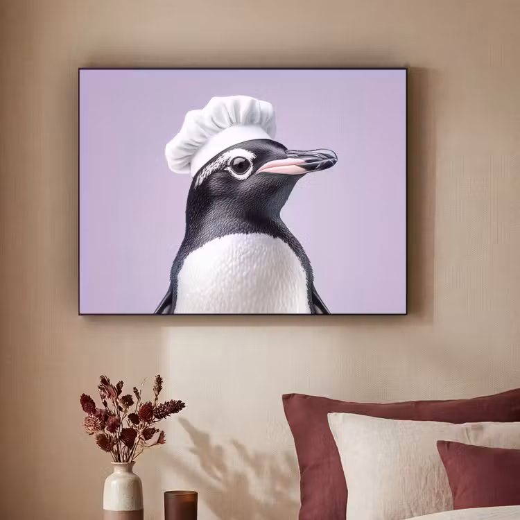 Art Frame - Pinguïn - Koksmuts - Lief - Paars — 3
