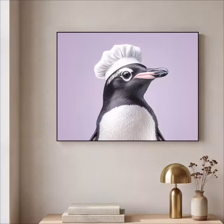 Art Frame - Pinguïn - Koksmuts - Lief - Paars — 5