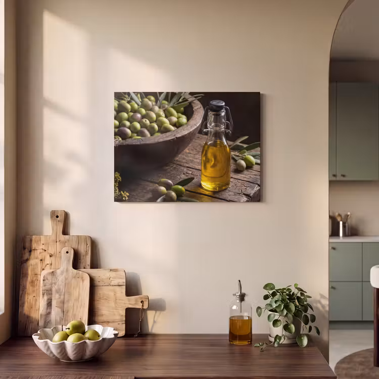 Akoestisch schilderij - Olijven - Eten - Rustiek — 4