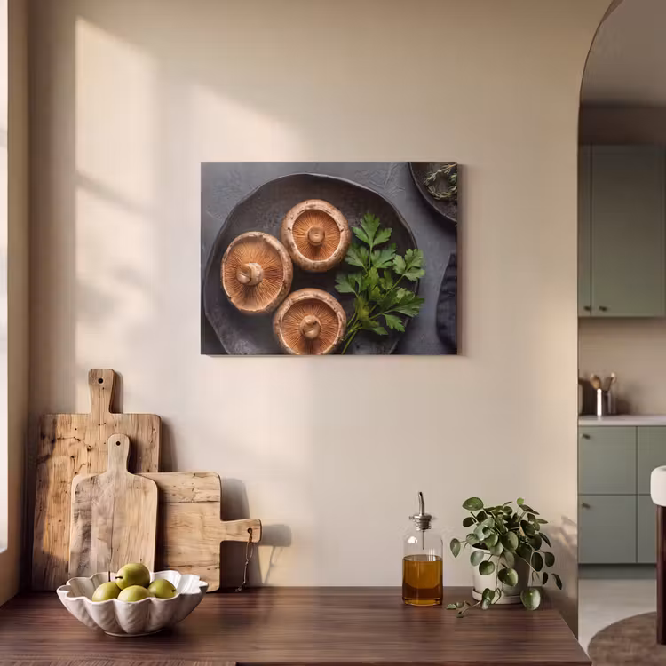 Akoestisch schilderij - Paddestoelen - Kruiden - Eten — 4