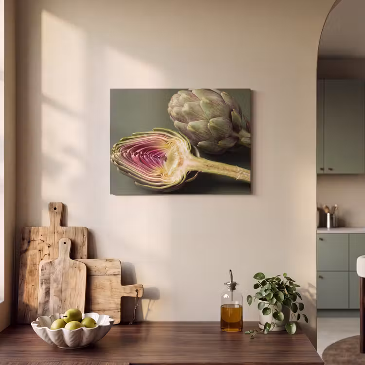 Akoestisch schilderij - Artisjok - Paars - Voedsel — 4