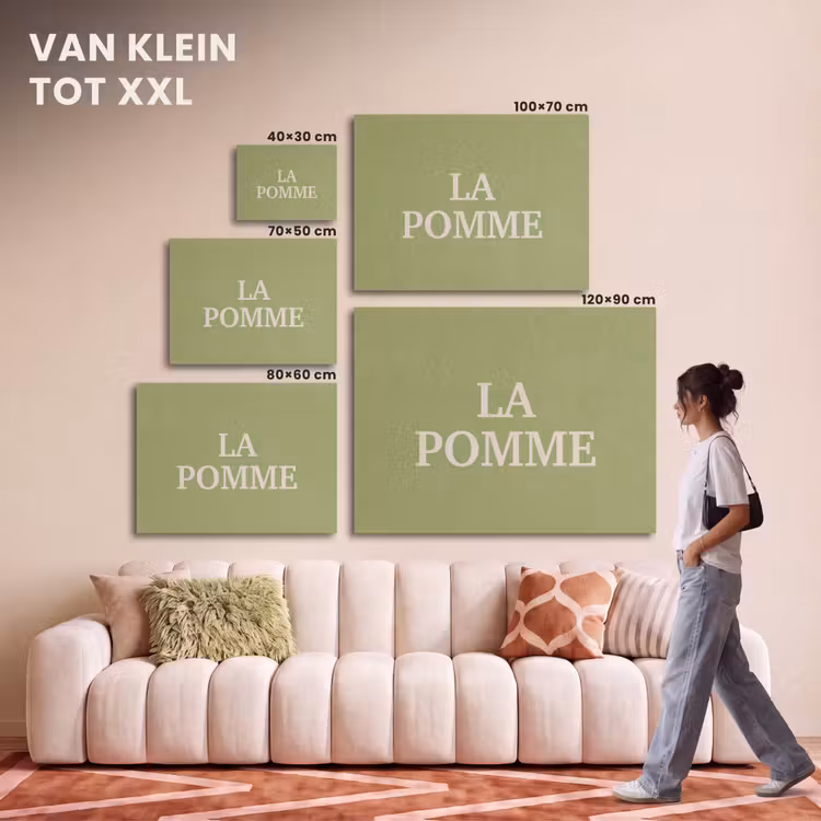 Akoestisch schilderij - Appel - Groen - Minimalistisch — 7