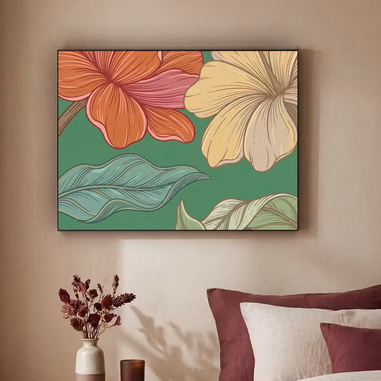 Art Frame - Bloemen - Groen - Illustratie — 3