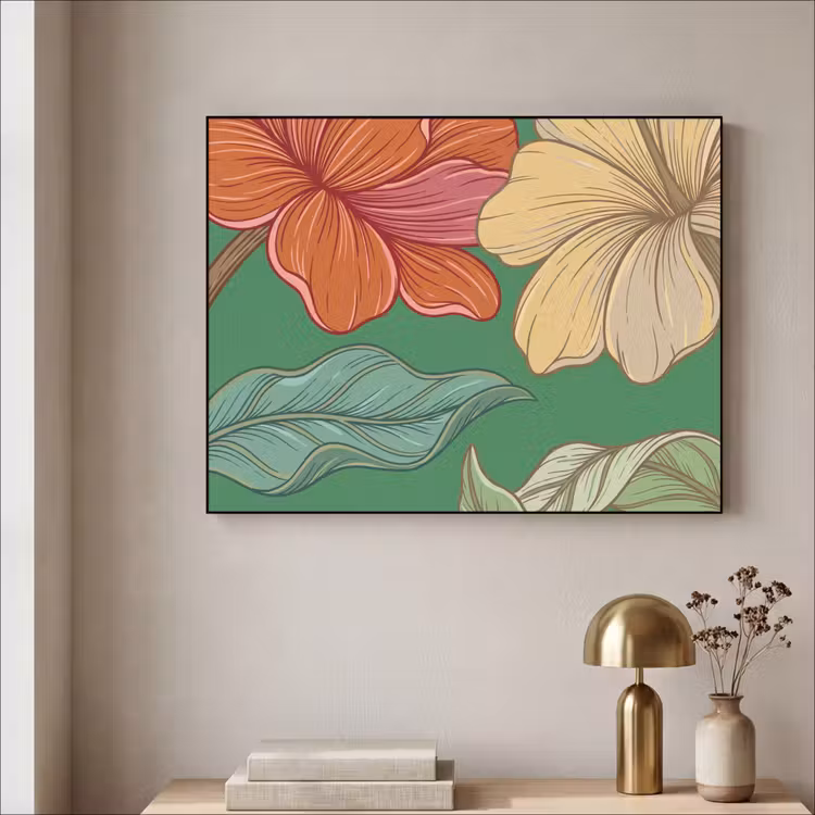 Art Frame - Bloemen - Groen - Illustratie — 5