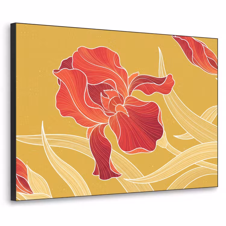 Art Frame - Bloemen - Illustratie - Rood — 1