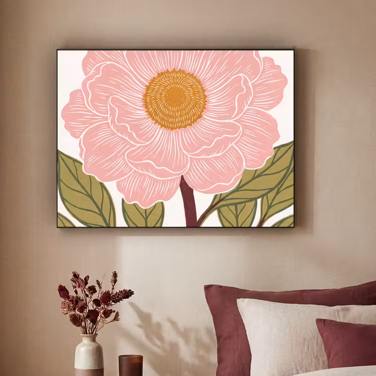 Art Frame - Bloemen - Roze - Illustratie — 3