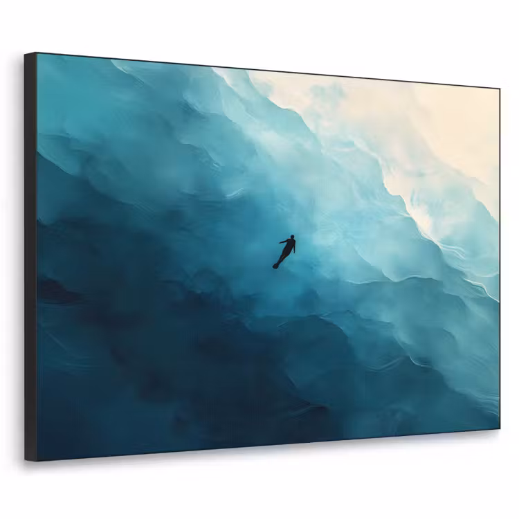 Art Frame - Zee - Silhouet - Abstract - Blauw — 1