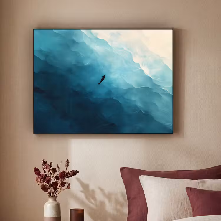 Art Frame - Zee - Silhouet - Abstract - Blauw — 3