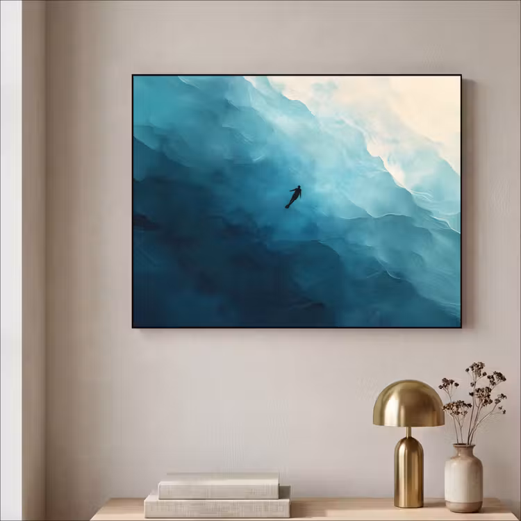Art Frame - Zee - Silhouet - Abstract - Blauw — 5