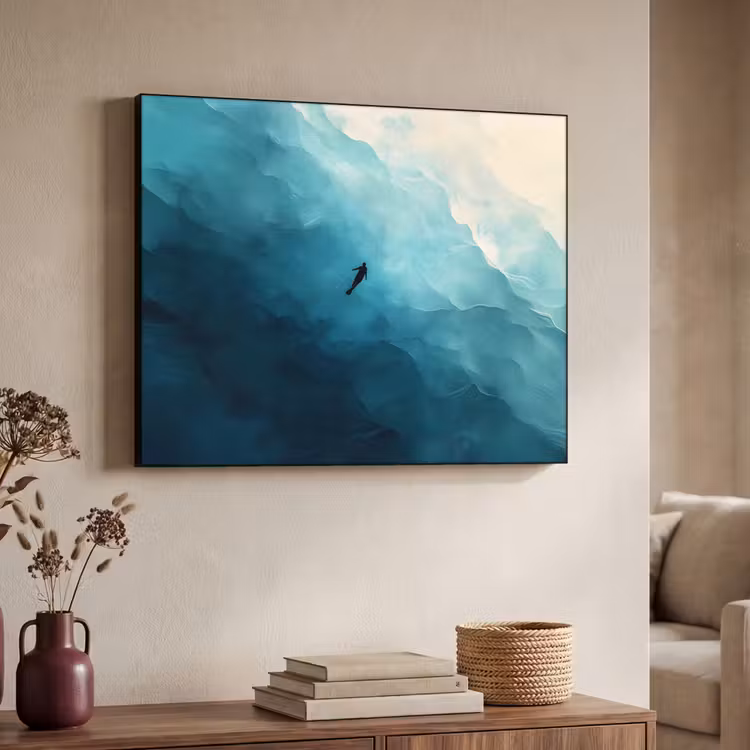Art Frame - Zee - Silhouet - Abstract - Blauw — 7