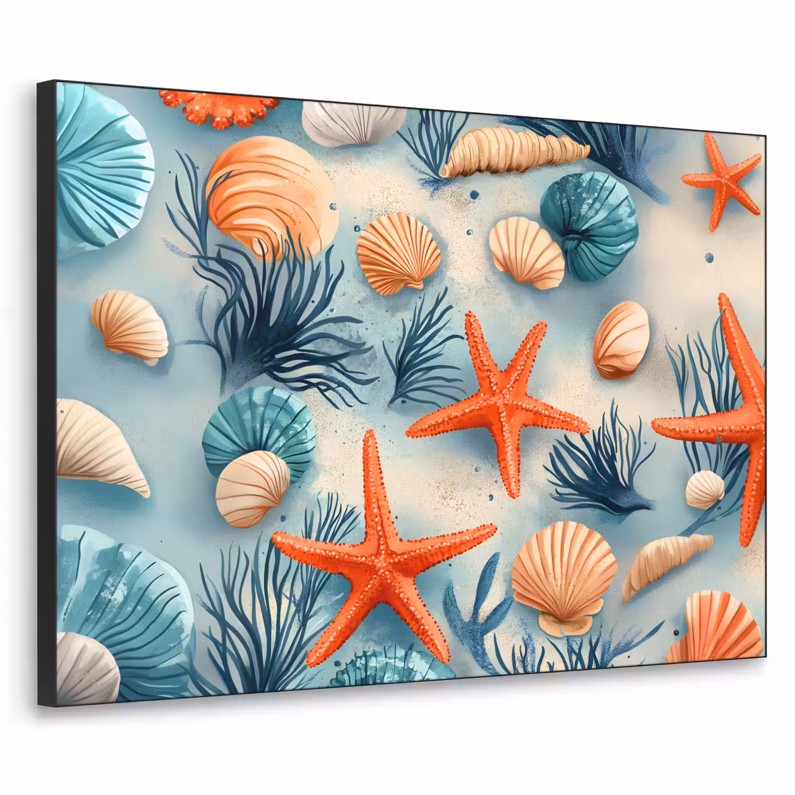Art Frame - Zeesterren - Schelpen - Illustratie - Zand — 1