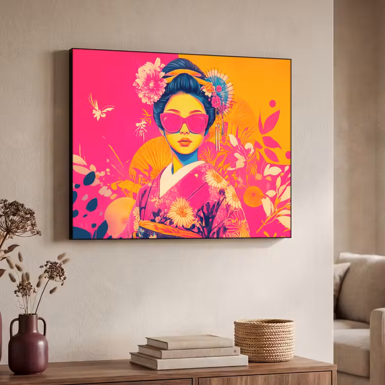 Art Frame - Vrouw - Zonnebril - Abstract - Oranje — 7