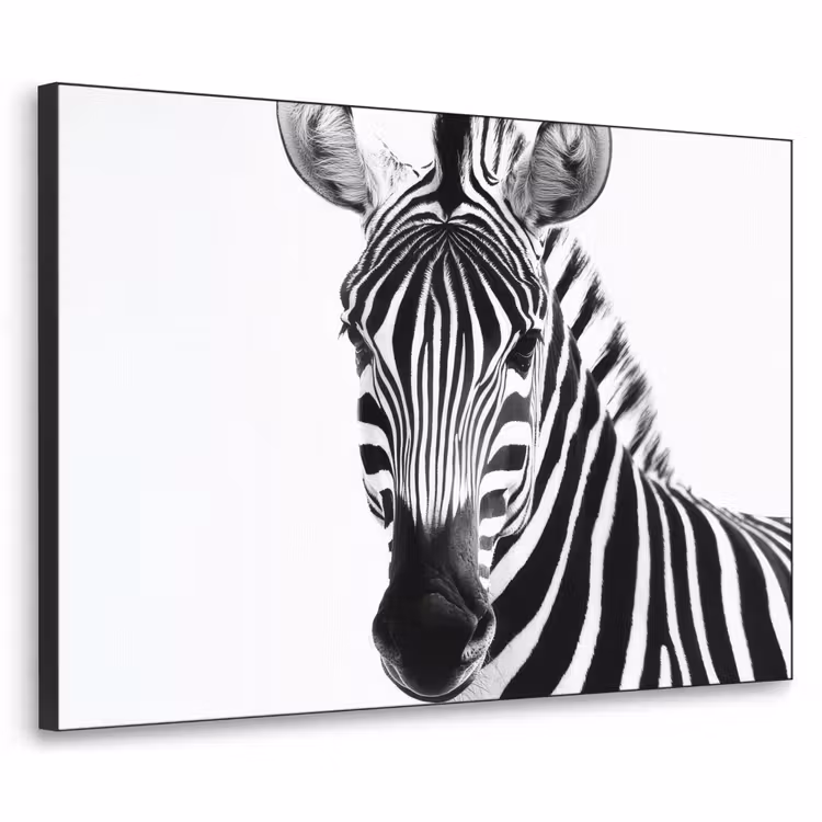 Art Frame - Zebra - Close-up - Zwart - Strepen — 1