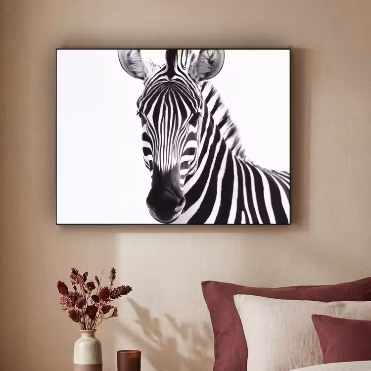 Art Frame - Zebra - Close-up - Zwart - Strepen — 3