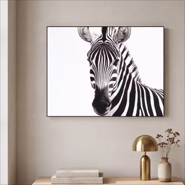 Art Frame - Zebra - Close-up - Zwart - Strepen — 5