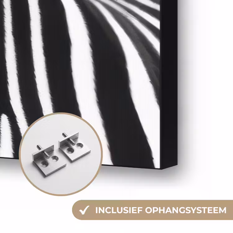 Art Frame - Zebra - Close-up - Zwart - Strepen — 6