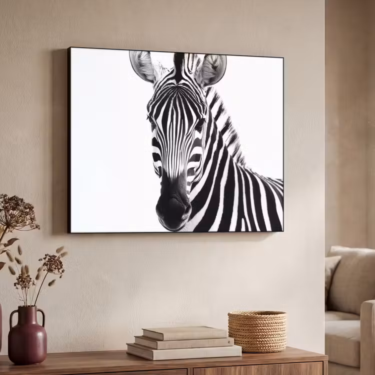 Art Frame - Zebra - Close-up - Zwart - Strepen — 7