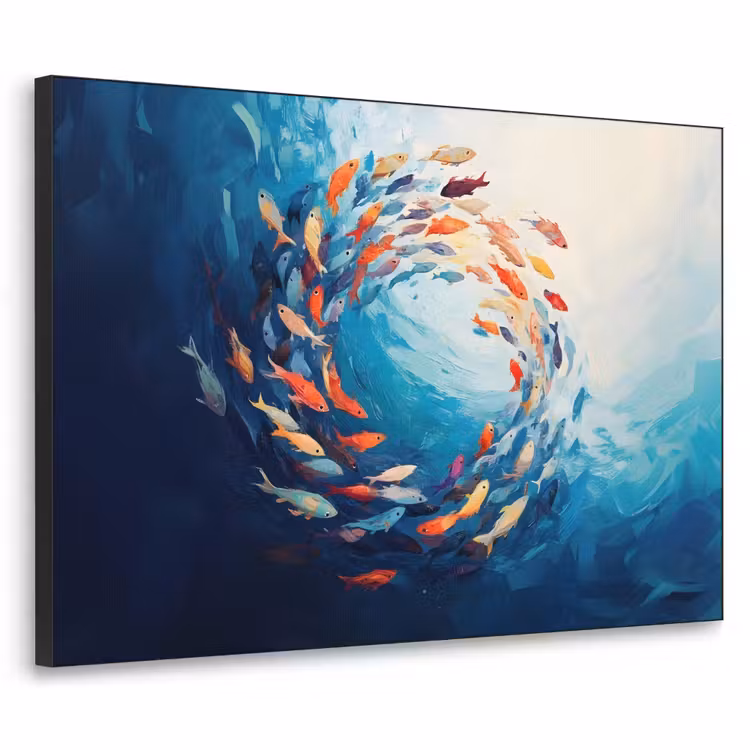 Art Frame - Zee - Vissen - Kleurrijk - Dynamisch — 1