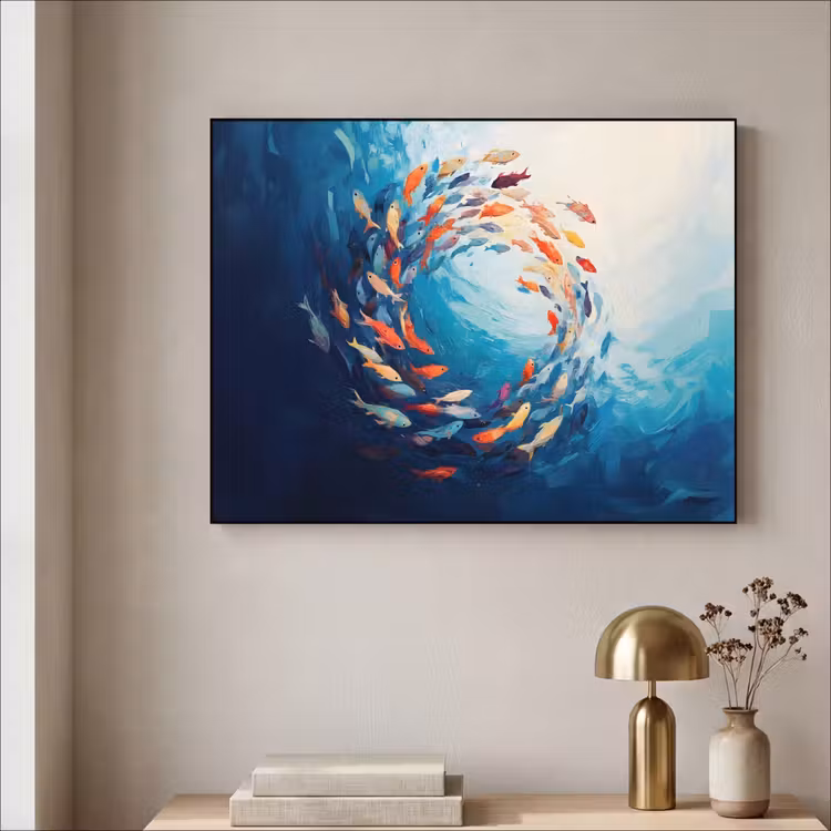 Art Frame - Zee - Vissen - Kleurrijk - Dynamisch — 5