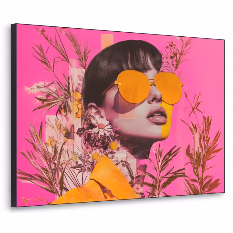 Art Frame - Zonnebril - Oranje - Vrouw - Planten — 1