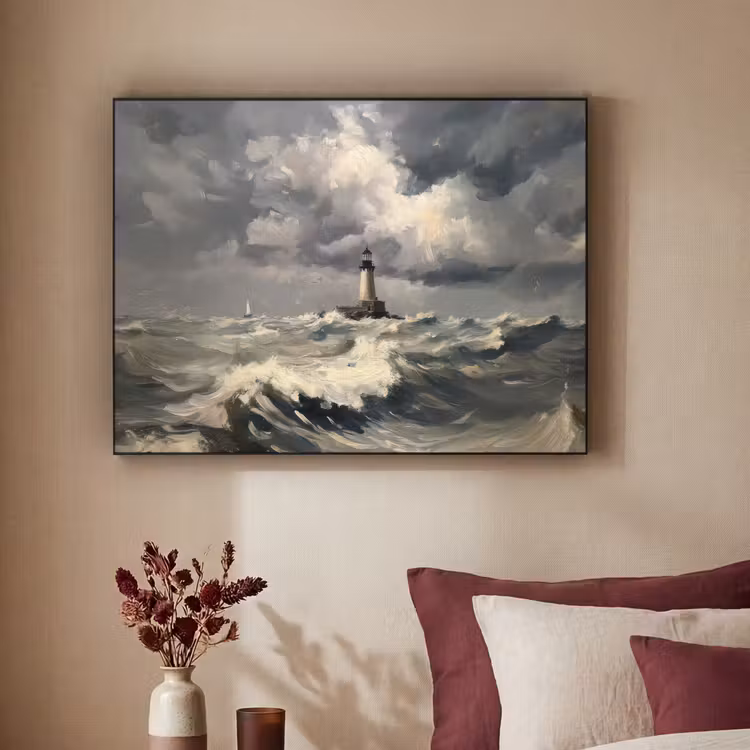 Art Frame - Vuurtoren - Golven - Storm — 3