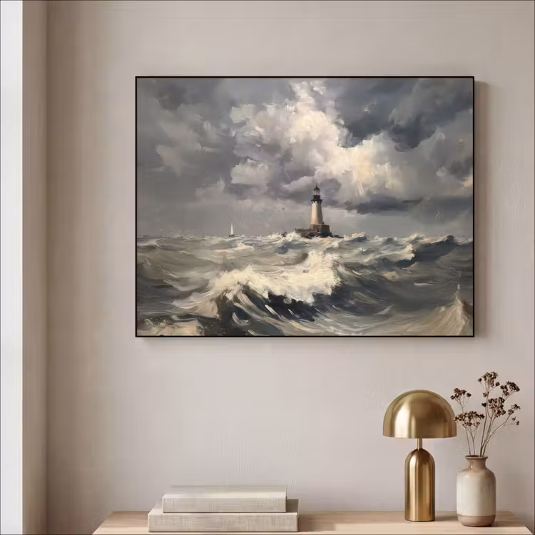 Art Frame - Vuurtoren - Golven - Storm — 5