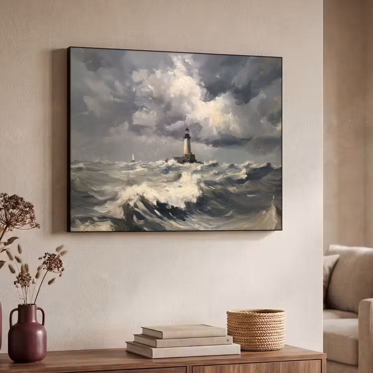 Art Frame - Vuurtoren - Golven - Storm — 7