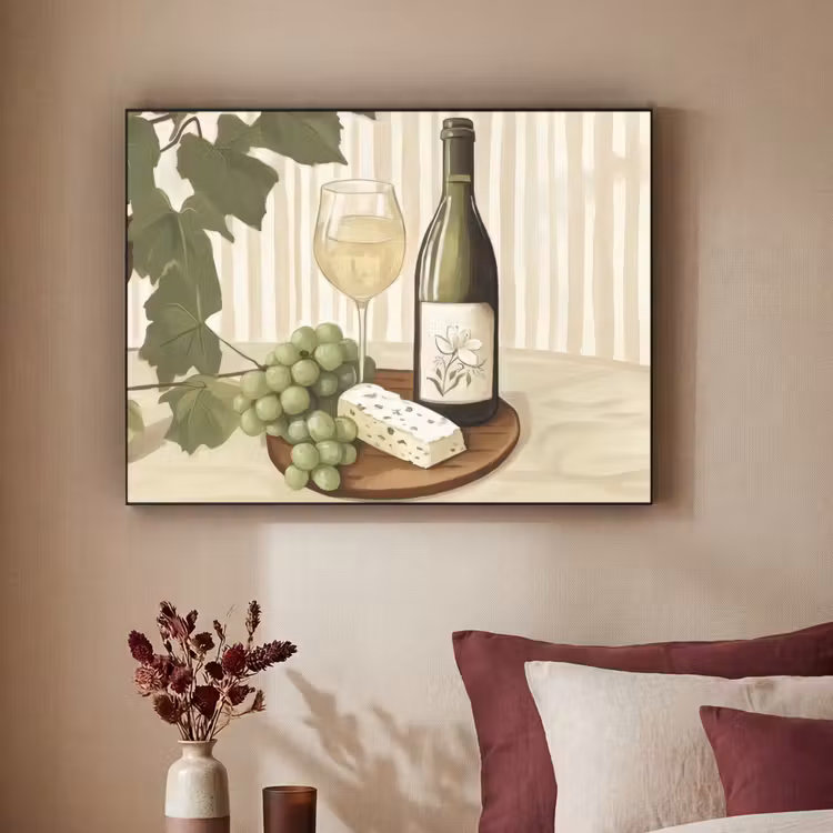 Art Frame - Wijn - Druiven - Kaas - Bladeren — 3