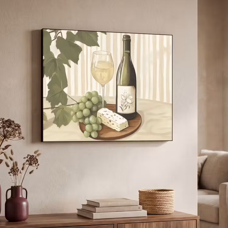 Art Frame - Wijn - Druiven - Kaas - Bladeren — 7