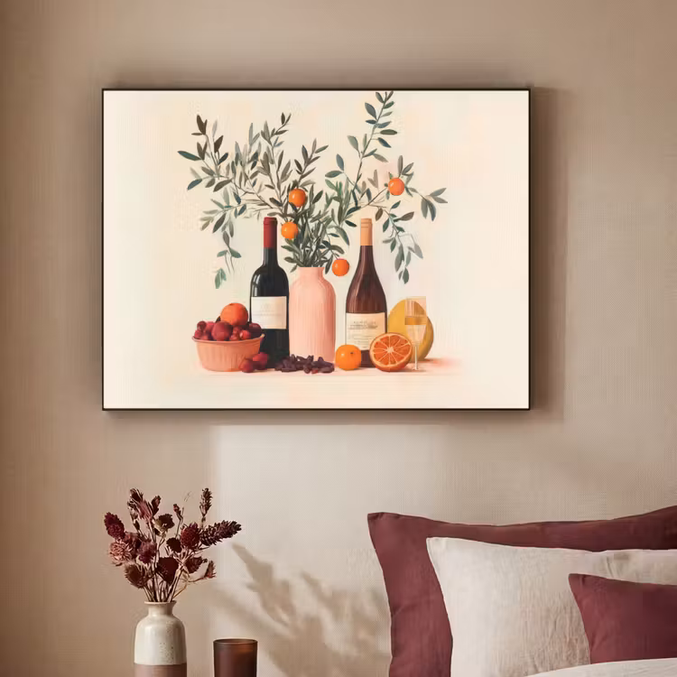 Art Frame - Wijnflessen - Takken - Sinaasappels — 3