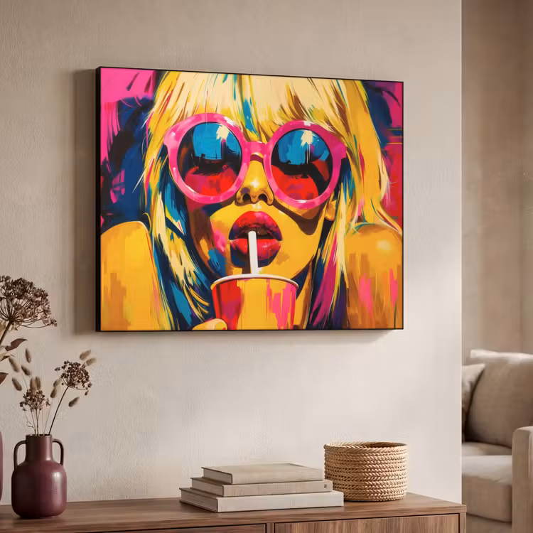 Art Frame - Zonnebril - Roze - Vrouw - Rietje — 7