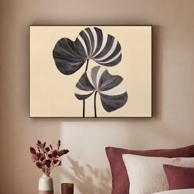 Art Frame - Zwart - Bladeren - Strepen - Minimalistisch — 3