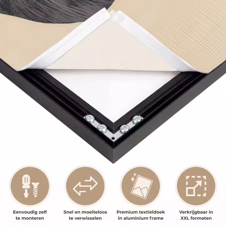 Art Frame - Zwart - Bladeren - Strepen - Minimalistisch — 4