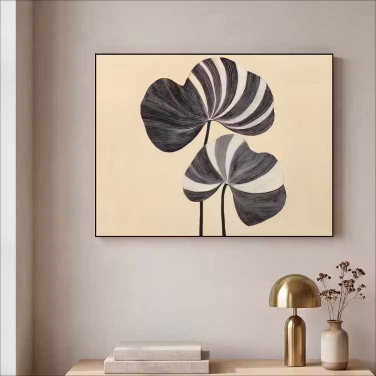 Art Frame - Zwart - Bladeren - Strepen - Minimalistisch — 5
