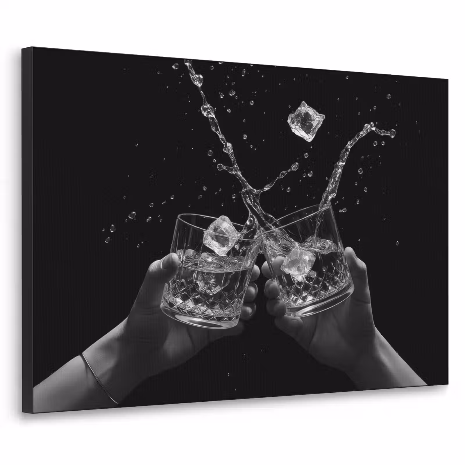 Art Frame - Whiskyglazen - Ijs - Spetters - Zwart — 1