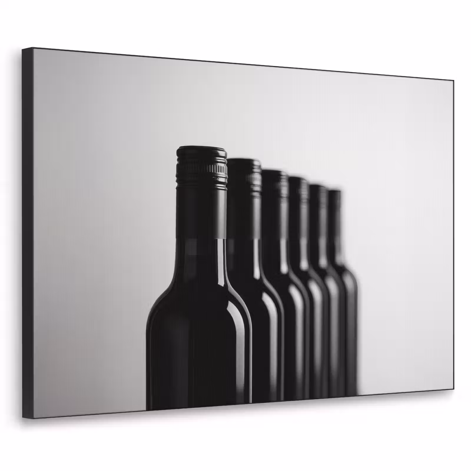 Art Frame - Wijnflessen - Zwart - Minimalistisch — 1