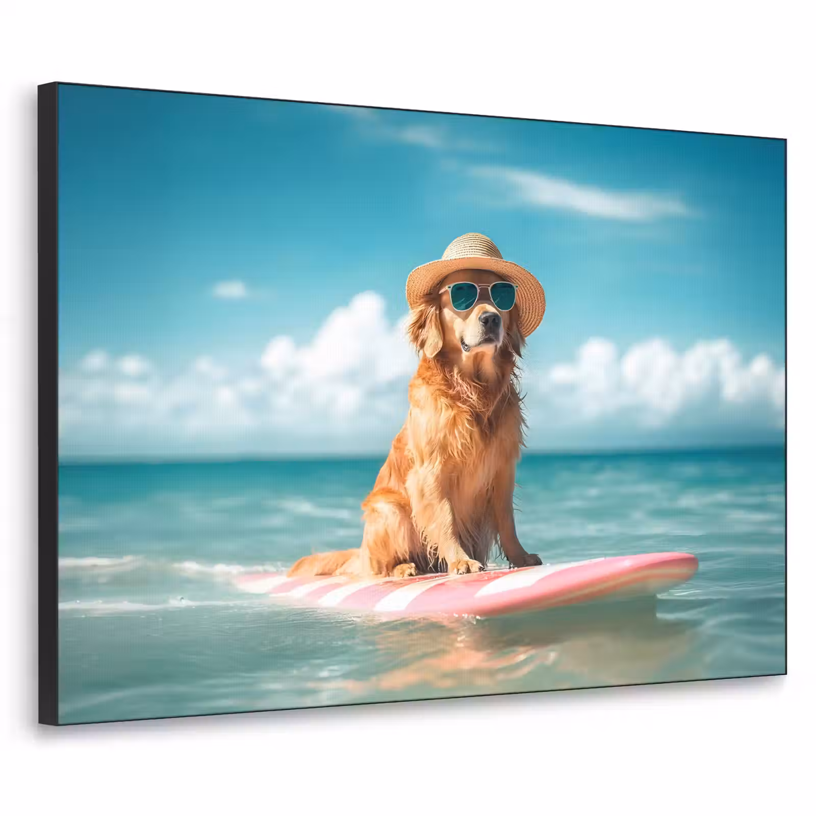 Art Frame - Zeewater - Hond - Golden retriever - Zonnebril — 1