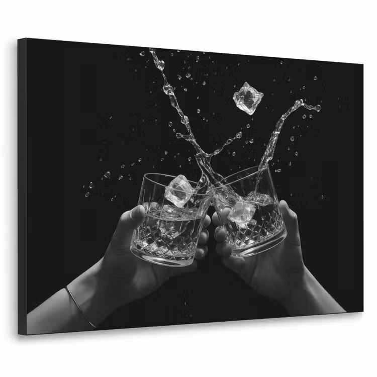 Art Frame - Whiskyglazen - Ijs - Spetters - Zwart — 1
