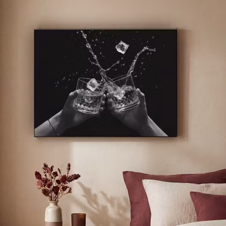 Art Frame - Whiskyglazen - Ijs - Spetters - Zwart — 3