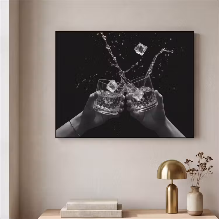 Art Frame - Whiskyglazen - Ijs - Spetters - Zwart — 5