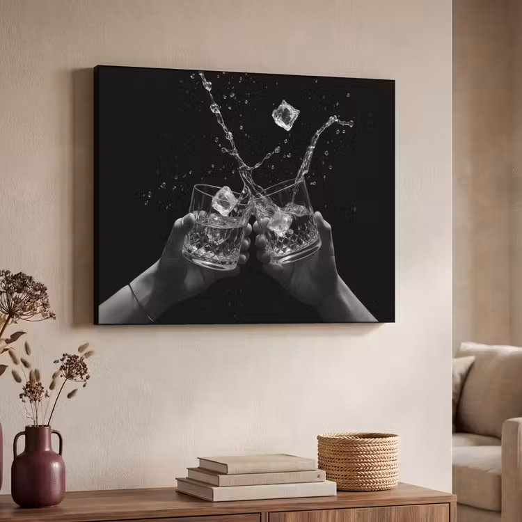 Art Frame - Whiskyglazen - Ijs - Spetters - Zwart — 7