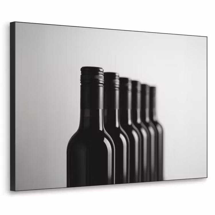 Art Frame - Wijnflessen - Zwart - Minimalistisch — 1