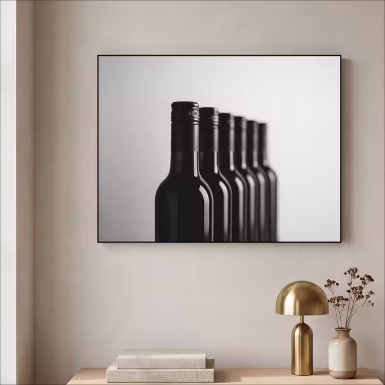 Art Frame - Wijnflessen - Zwart - Minimalistisch — 5