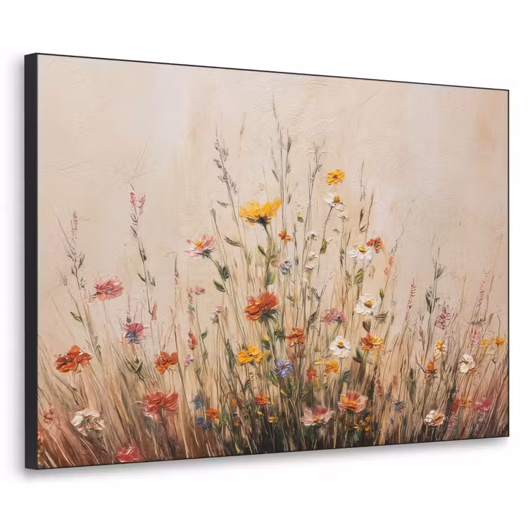 Art Frame - Wilde bloemen - Penseelstreken - Rustgevend — 1