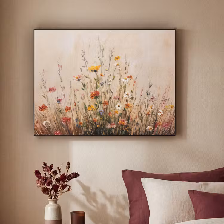 Art Frame - Wilde bloemen - Penseelstreken - Rustgevend — 3