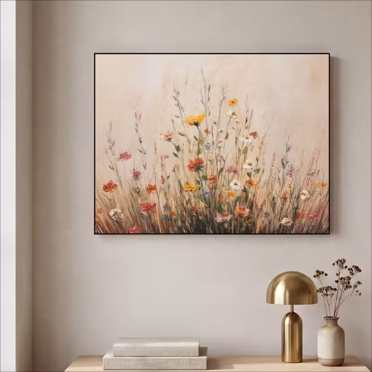Art Frame - Wilde bloemen - Penseelstreken - Rustgevend — 5