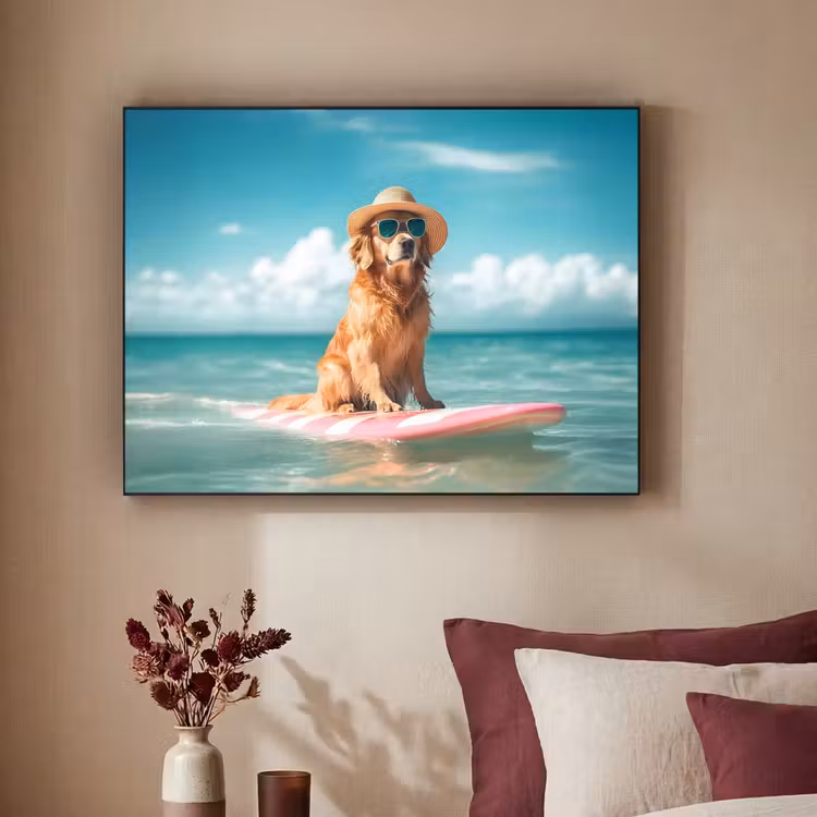 Art Frame - Zeewater - Hond - Golden retriever - Zonnebril — 3